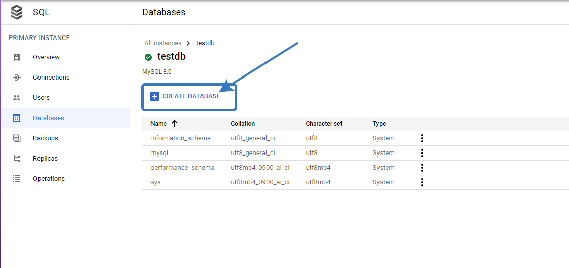 Google Cloud Platform 2 SQL Servisi Üzerindeki MySQL Server'da Database ...