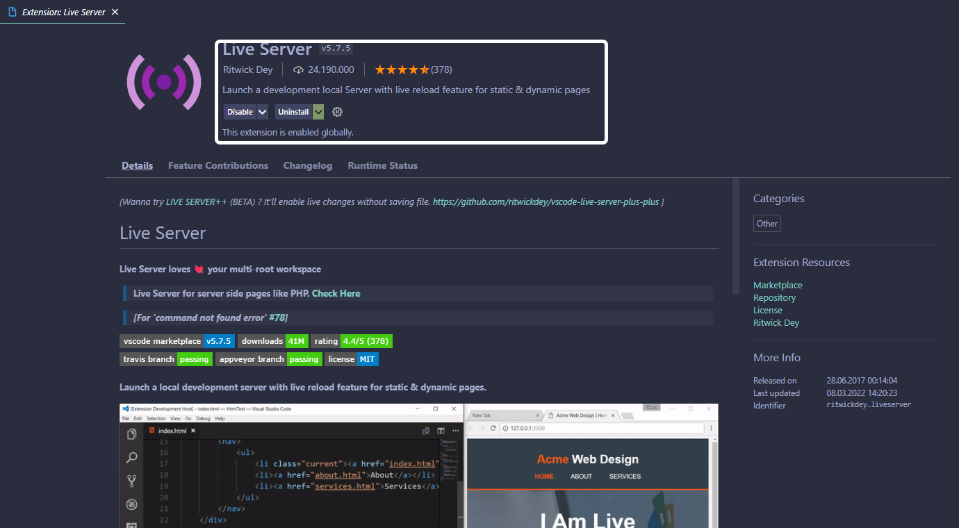 Visual Studio Code Tutorial Live Server Extension Nedir - Kurulumu ve ...