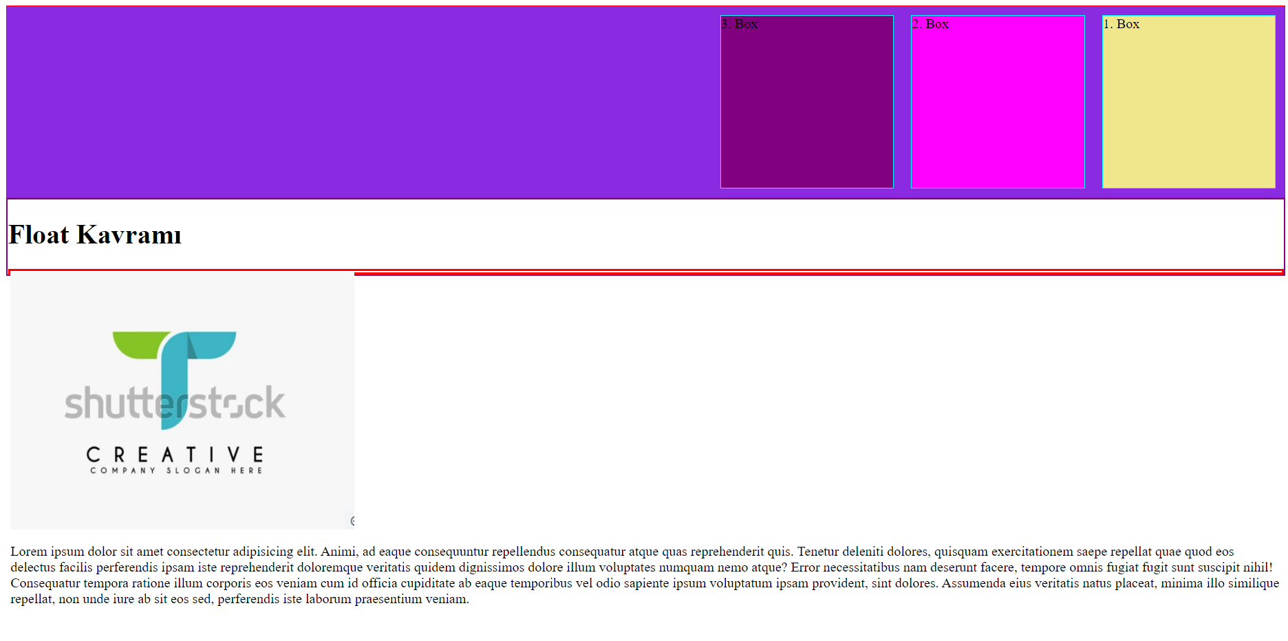 FrontEnd Developer RoadMap - CSS3 Tutorial 22 Float Kavramı - Nesne ...