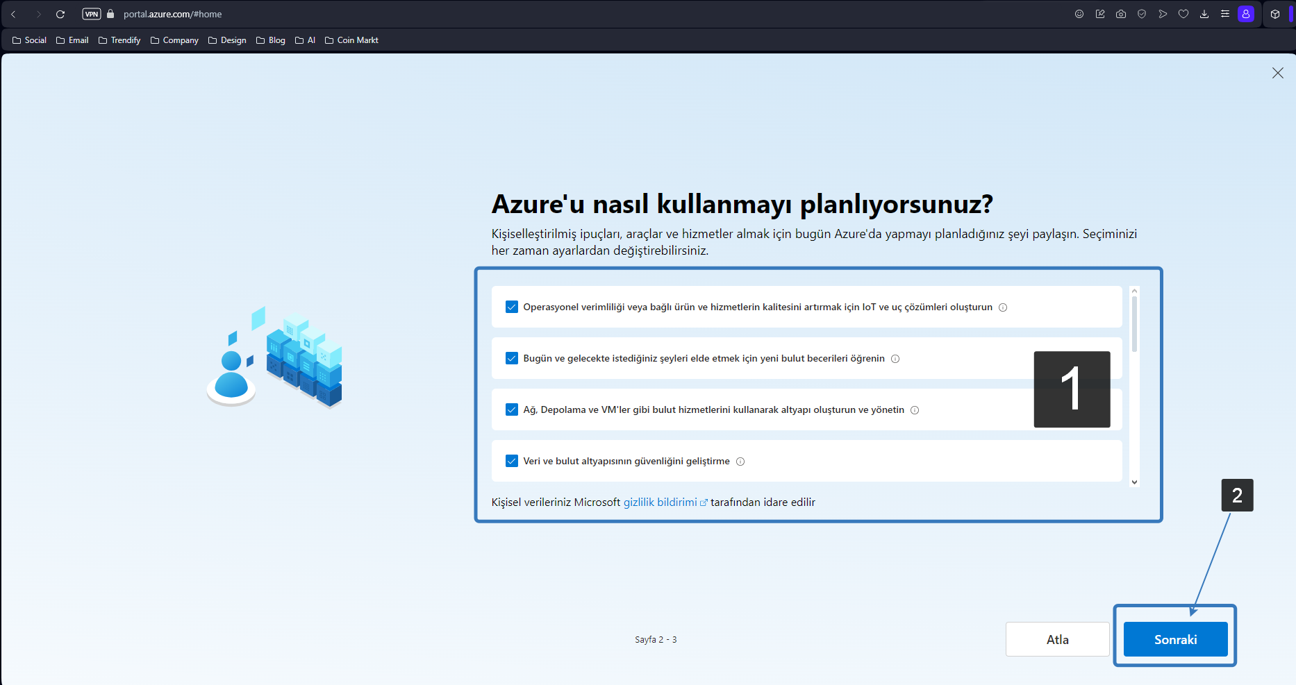 Azure Tutorial 2024 1 - Azure Hesabı Oluşturma - Murat Bilginer
